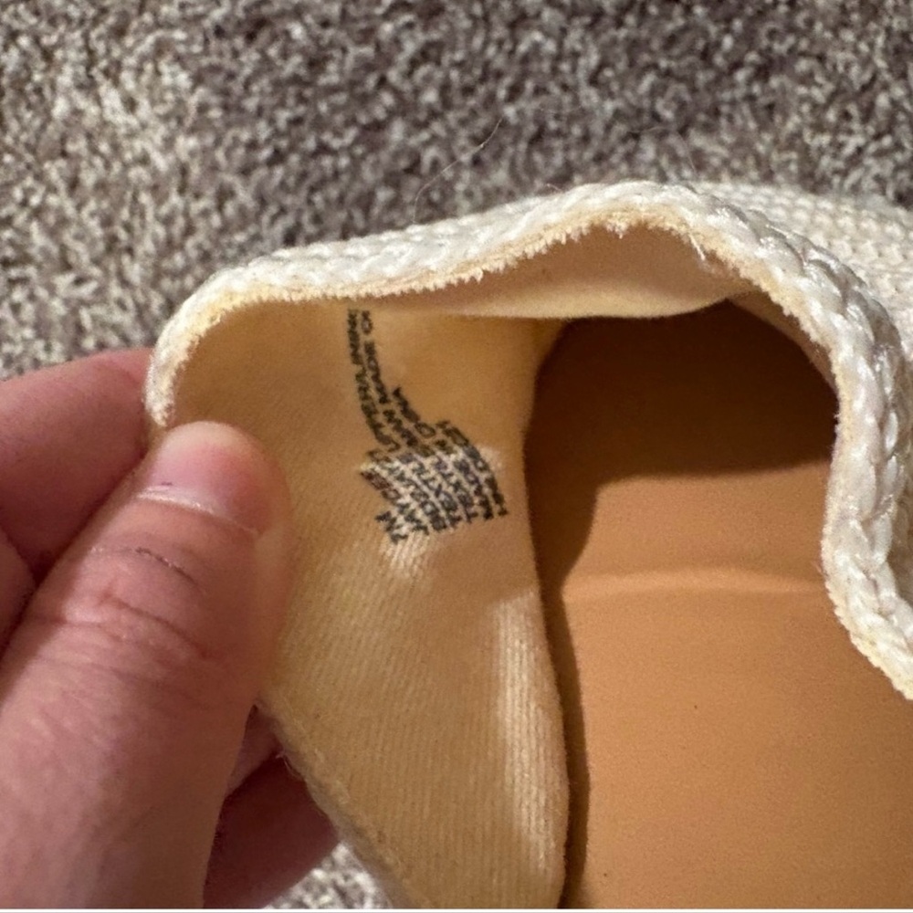 Splendid Ivory Espadrille Slip-On Sandals | Neutral Summer Shoe Size 7 - Picture 3 of 3